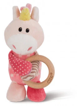 Nici Bijtring Unicorn Stupsi 18,5 X 12 X 6,5 Cm Hout/pluche Roze