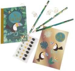 Nici Briefpapierset Toekan Junior Papier Donkergroen 30-delig