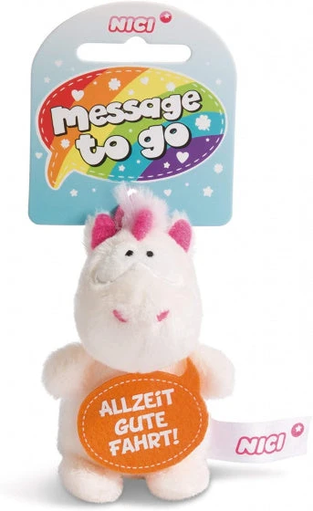 Nici Knuffelhanger Goede Rit Junior 8 Cm Polyester Wit - Afbeelding 2