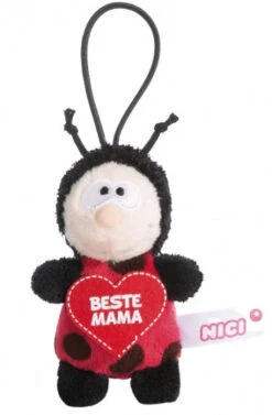 Nici Knuffelhanger Beste Mama Junior 9,5 Cm Polyester Rood
