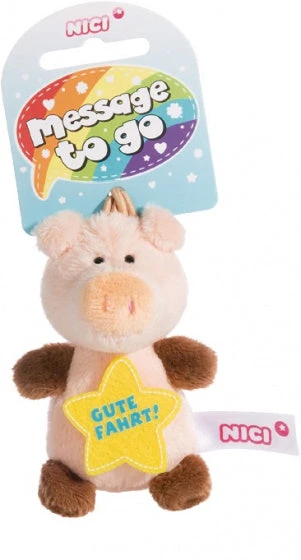 Nici Knuffelhanger Varken Rit Junior 9,5 Cm Polyester Roze 4 Nici Knuffelhanger Varken Rit Junior 9,5 Cm Polyester Roze - Afbeelding 2