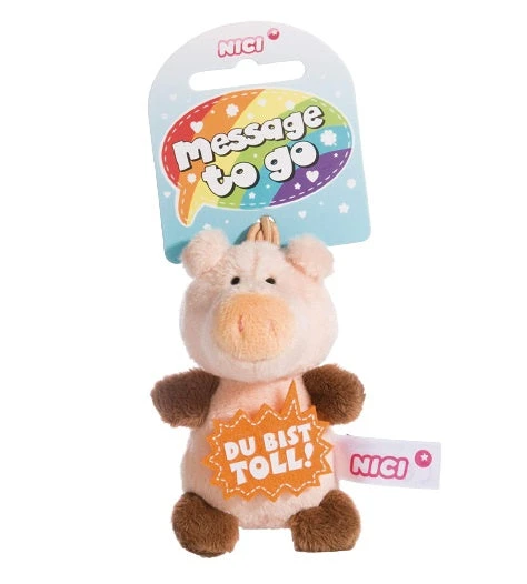 Nici Knuffelhanger Varken Junior 9,5 Cm Polyester Roze/oranje 4 Nici Knuffelhanger Varken Junior 9,5 Cm Polyester Roze/oranje - Afbeelding 2