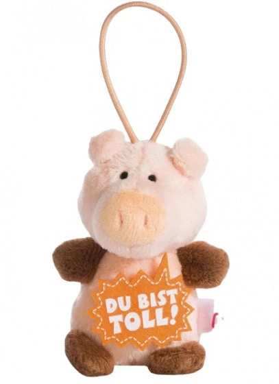 Nici Knuffelhanger Varken Junior 9,5 Cm Polyester Roze/oranje 3 Nici Knuffelhanger Varken Junior 9,5 Cm Polyester Roze/oranje