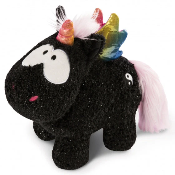Nici Knuffel Unicorn Yin 34 X 32 Cm Pluche/polyester Zwart