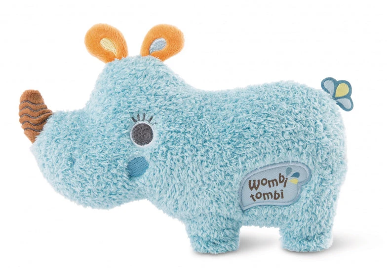 Nici Knuffeldier Neushoorn 2D Manuffi 20 Cm Pluche Blauw 4 Nici Knuffeldier Neushoorn 2D Manuffi 20 Cm Pluche Blauw - Afbeelding 2