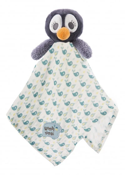 Nici Knuffeldoekje Watschili Pinguïn 38 X 38 Cm Katoen Zwart