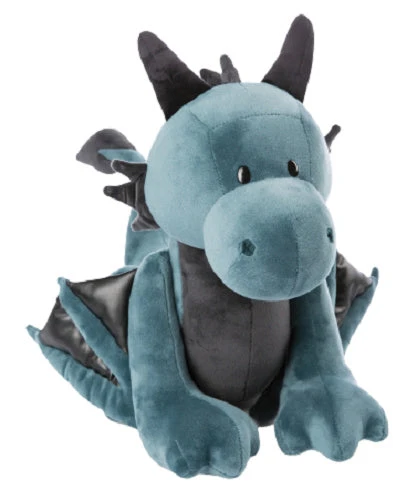 Nici Knuffeldraak Ivar Junior 20 Cm Pluche Blauw/zwart