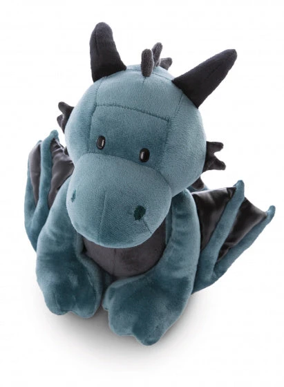 Nici Knuffeldraak Ivar Junior 30 Cm Pluche Blauw/zwart - Afbeelding 4