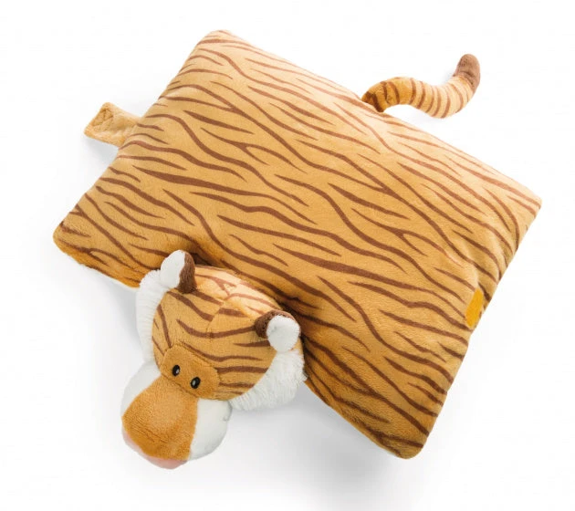 Nici Knuffelkussen Tiger Junior 40 X 30 Cm Polyester Bruin - Afbeelding 2