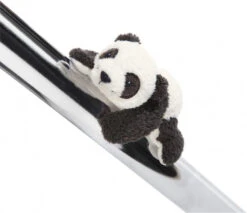 Nici Knuffelpanda Junior 12 Cm Pluche Zwart/wit