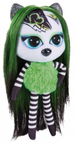 Nici Knuffelpop Pixidoos Bami 20 Cm Pluche Zwart/groen