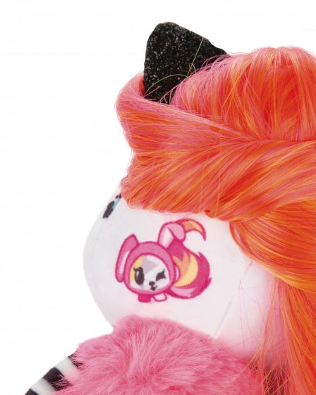 Nici Knuffelpop Pixidoos Piku 20 Cm Pluche Oranje/rood - Afbeelding 4