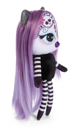 Nici Knuffelpop Pixidoos Sunli 20 Cm Pluche Zwart/paars - Afbeelding 2