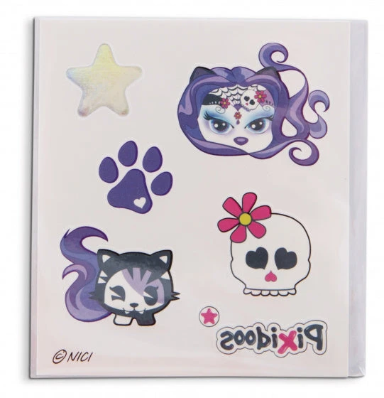 Nici Knuffelpop Pixidoos Sunli 20 Cm Pluche Zwart/paars - Afbeelding 6