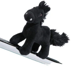 Nici Knuffelmagneet Paard Junior 11,5 Cm Polyester Zwart