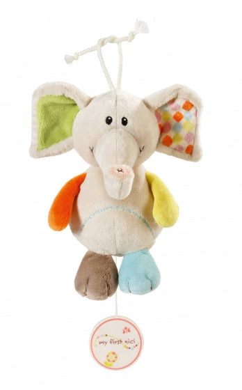 Nici Muziekdoosje Elephant Dundi 18 X 10 Cm Pluche/polyester