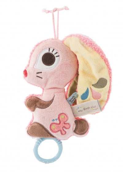 Nici Muziekknuffel Hopsalie 2D Konijn 20 Cm Pluche Roze