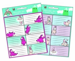 Nici Etiketten Junior Blauw/roze 16 Stuks