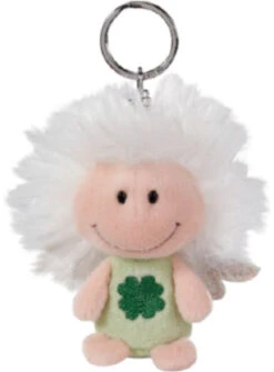 Nici Sleutelhanger Beschermengel Junior 7 Cm Pluche Groen/beige
