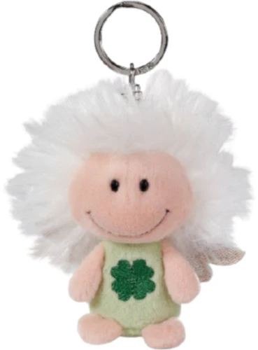 Nici Sleutelhanger Beschermengel Junior 7 Cm Pluche Groen/beige