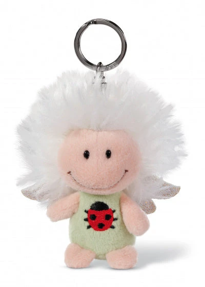 Nici Sleutelhanger Beschermengel Junior 7 Cm Pluche Beige/groen