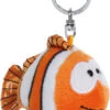 Nici Sleutelhanger Fisch Claus Junior 10 Cm Pluche Oranje/wit