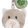 Nici Pluchen Sleutelhanger Kat Met Klaverblad, 7cm 2 Nici Pluchen Sleutelhanger Kat Met Klaverblad, 7cm -Nici nici sleutelhanger klaverblad 7 cm pluche beige groen 964352 1629368452