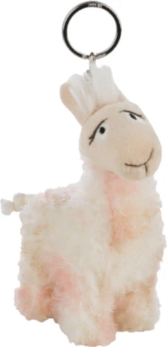 Nici Sleutelhanger Lama Flokatina Junior 10 Cm Pluche Wit