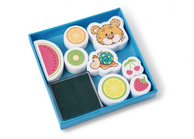 Nici Stempelset Classic Beer 9,5 X 9,5 Cm Blauw 9-delig - Afbeelding 5