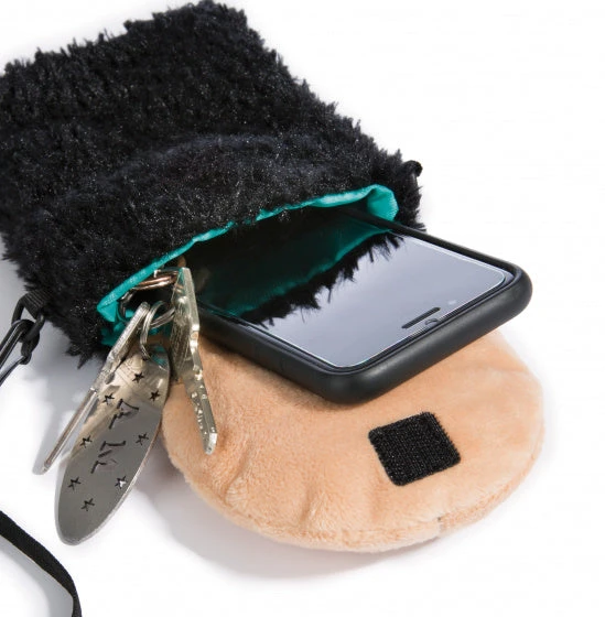 Nici Telefoontas Lama Lorenzo Junior 22 Cm Pluche Zwart - Afbeelding 2